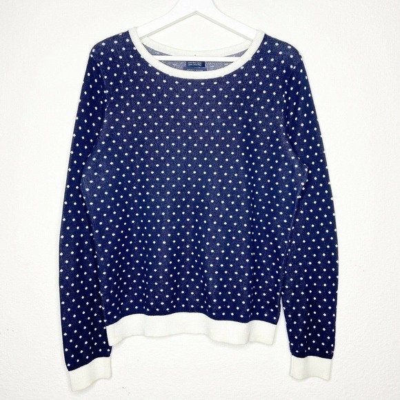 Tommy Hilfiger Polka Dot Button Back Sweater - Picture 2 of 7